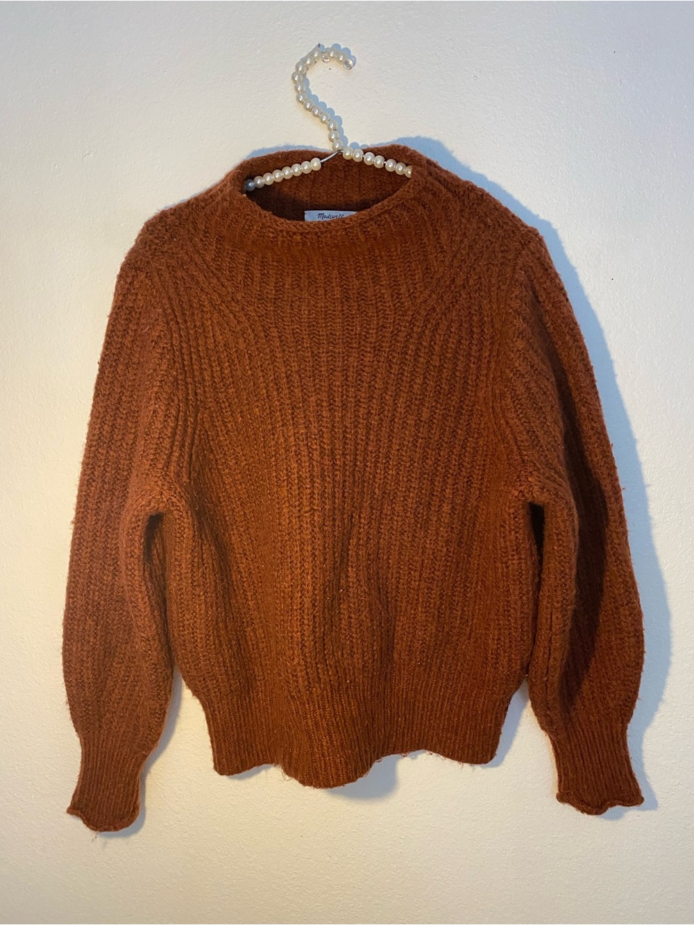 Madewell women’s size medium burnt orange long sleeve sweater
